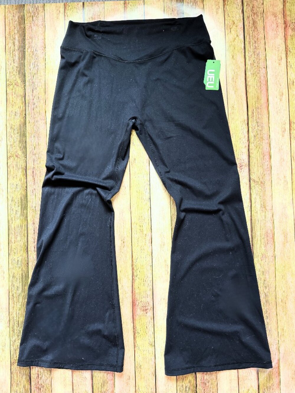 NWT UEU Black Flare Leggings | High Waisted Yoga Pants | XXL